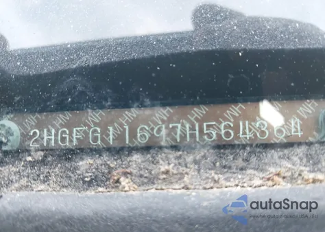 2007 Honda Civic Lx из США, поврежденный, VIN 2HGFG11697H564364